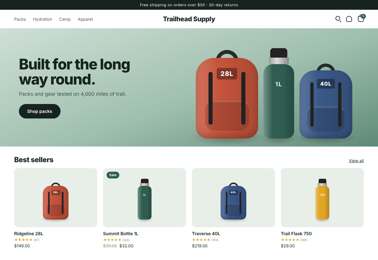 Trailhead Supply on Shopify